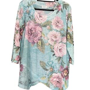 Time & Tru Floral Print Women's Top. Size XL Excellent condition